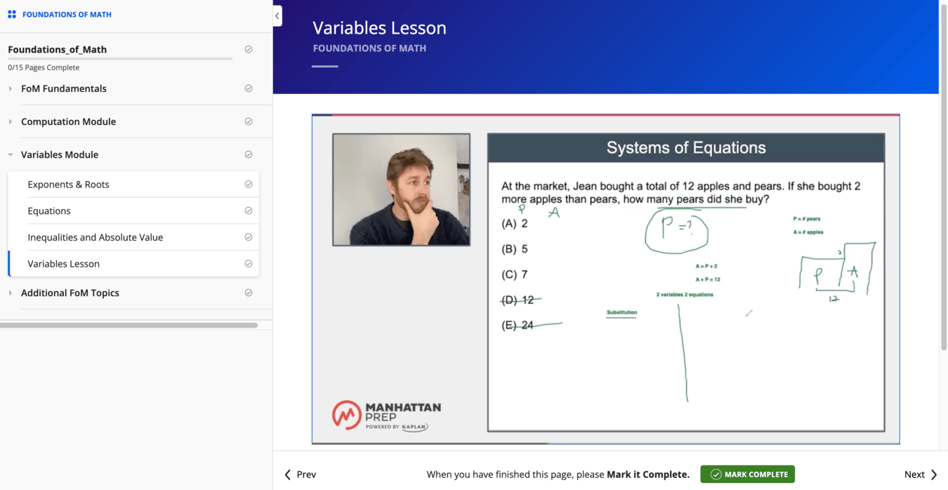 The Foundations of Math module
