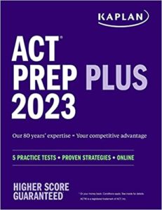 Kaplan ACT prep book