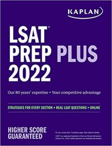 Kaplan LSAT prep book