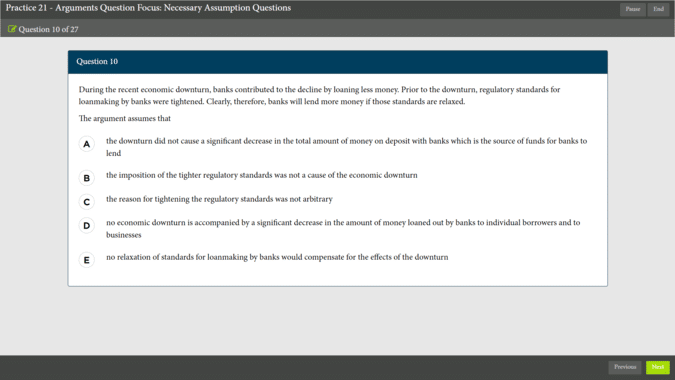 Princeton Review LSAT Practice Problem Set Drill