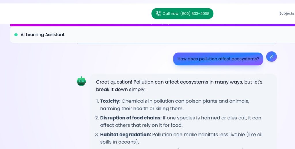 Varsity Tutors AI tutor