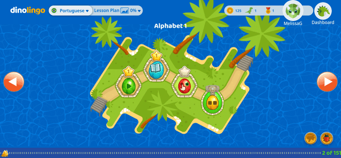 Dinolingo learning path