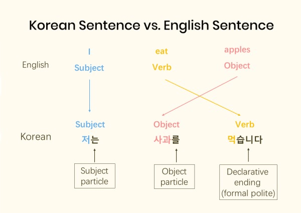 korean vs english grammar