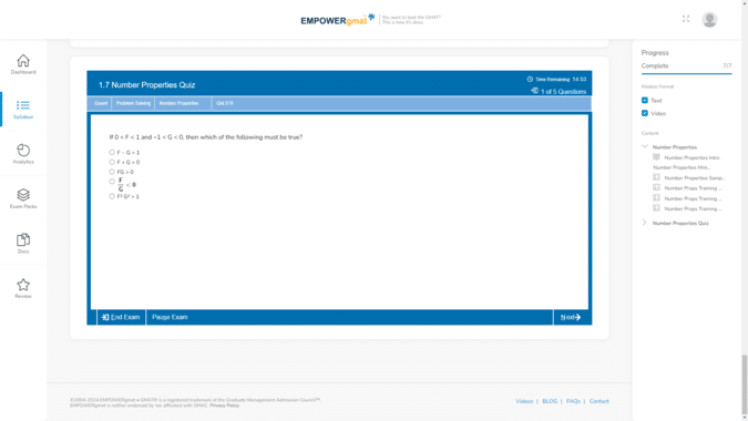 Empower GMAT practice
