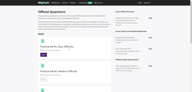Magoosh GRE practice test vs real GRE