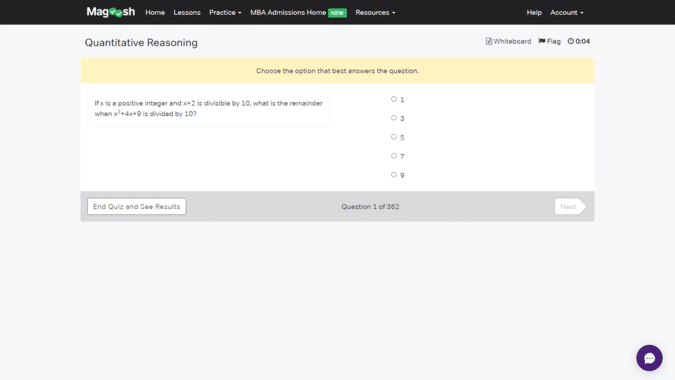 Magoosh GMAT Practice Problem Math