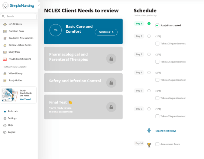 simple nursing nclex study plan