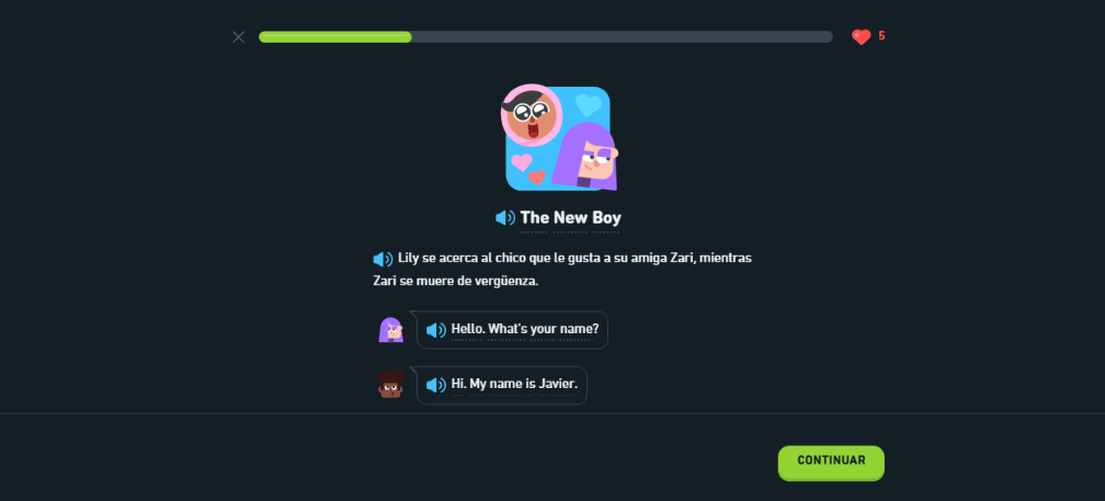 Historia de Duolingo inglés