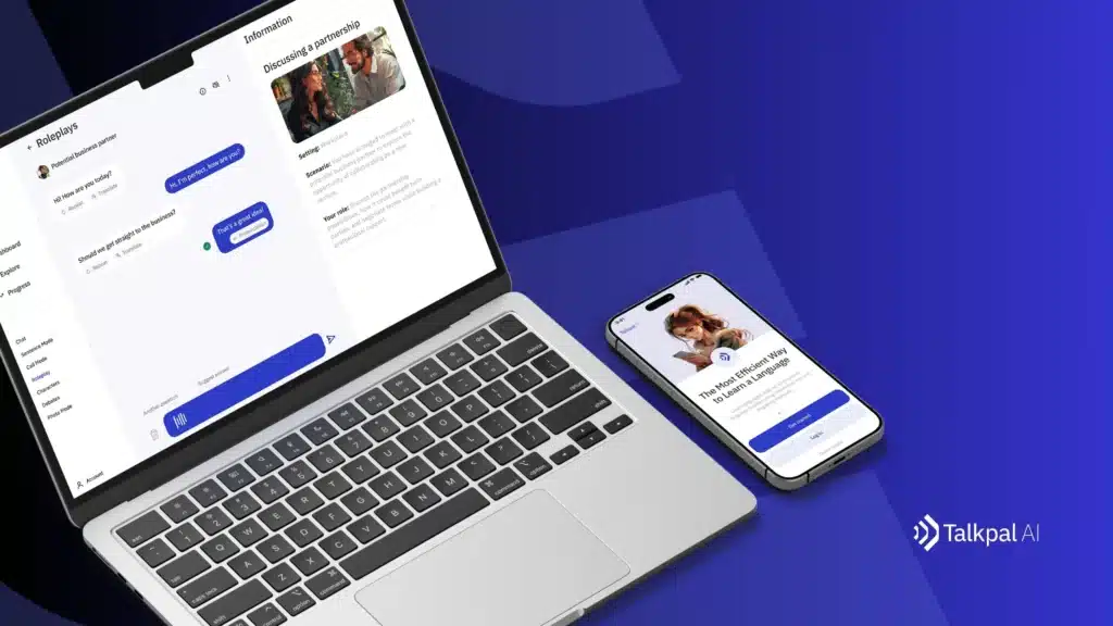 Talkpal AI on a laptop