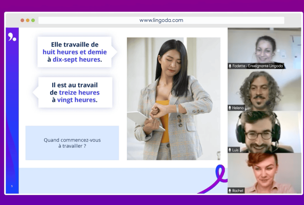 Lingoda group class lesson